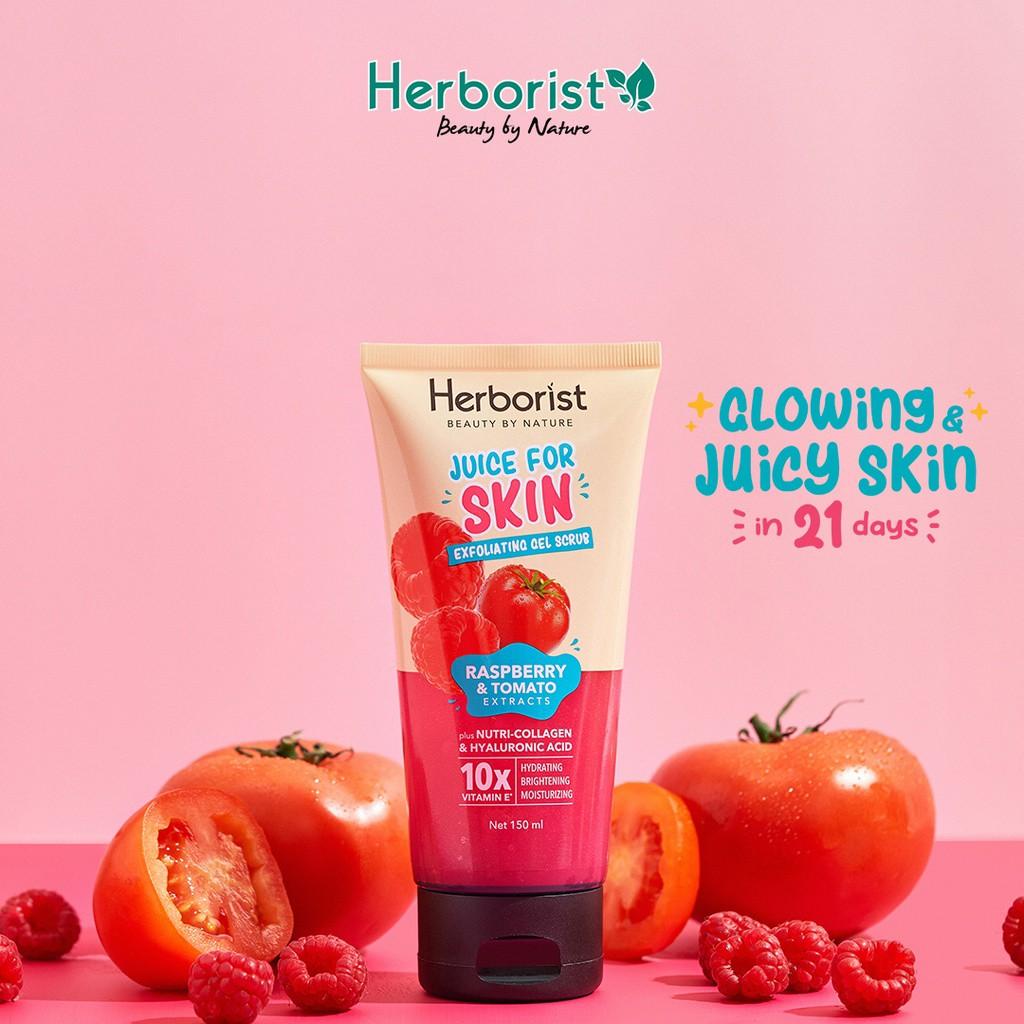 HERBORIST Juice For Skin Exfoliating Gel Scrub Raspberry Tomato 150ml