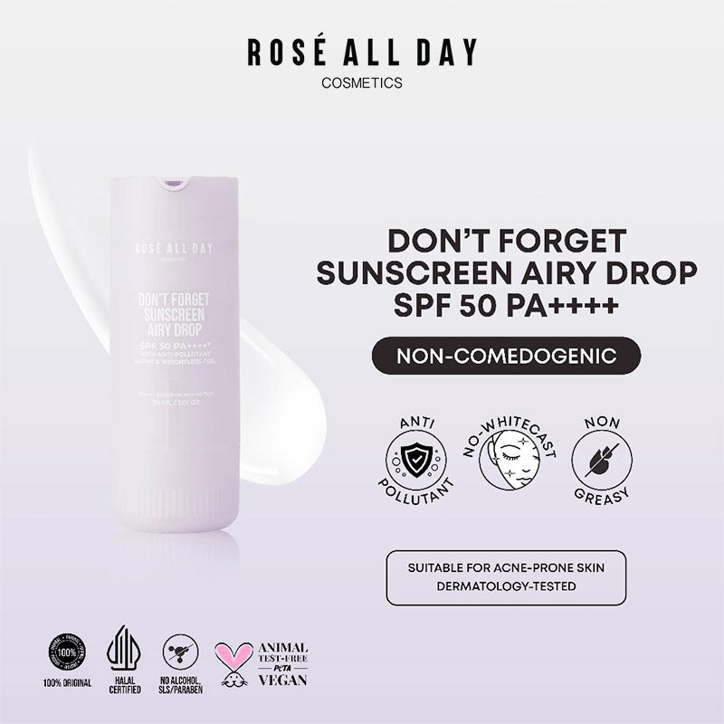 ROSE ALL DAY Dont Forget Sunscreen Airy Drop SPF50 PA++++ | 100 gr