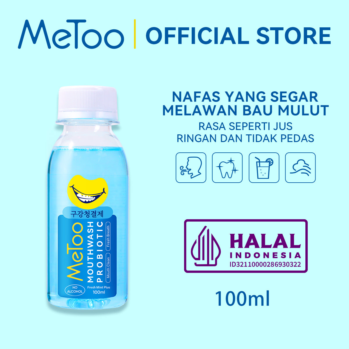 MeToo Mouthwash Fresh Mint | 100ml