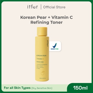 ITFER Korean Pear + Vitamin C Refining Toner (150 ml) - Toner yang dapat meningkatkan kelembapan pada kulit dengan menahan udara di dalamnya