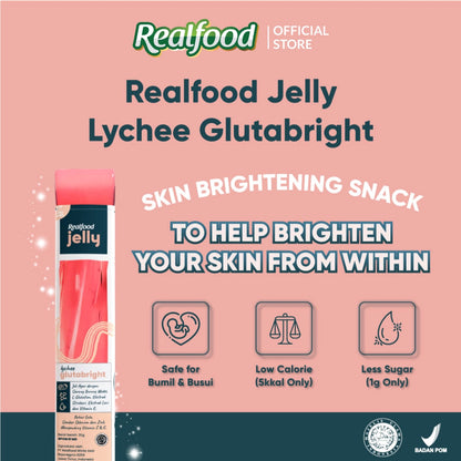 Realfood Jelly Glutalicious Lychee Glutathione (6pcs) | 6 X 20gr